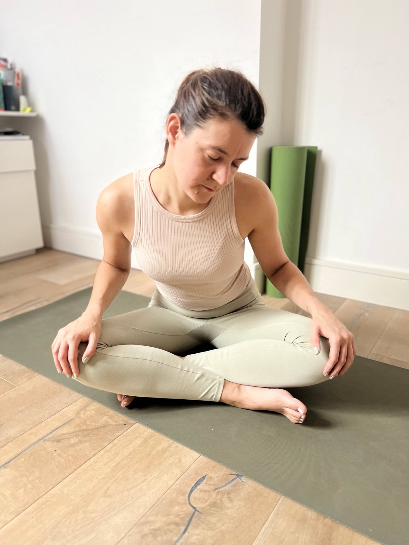 Somatic yoga forward fold practice